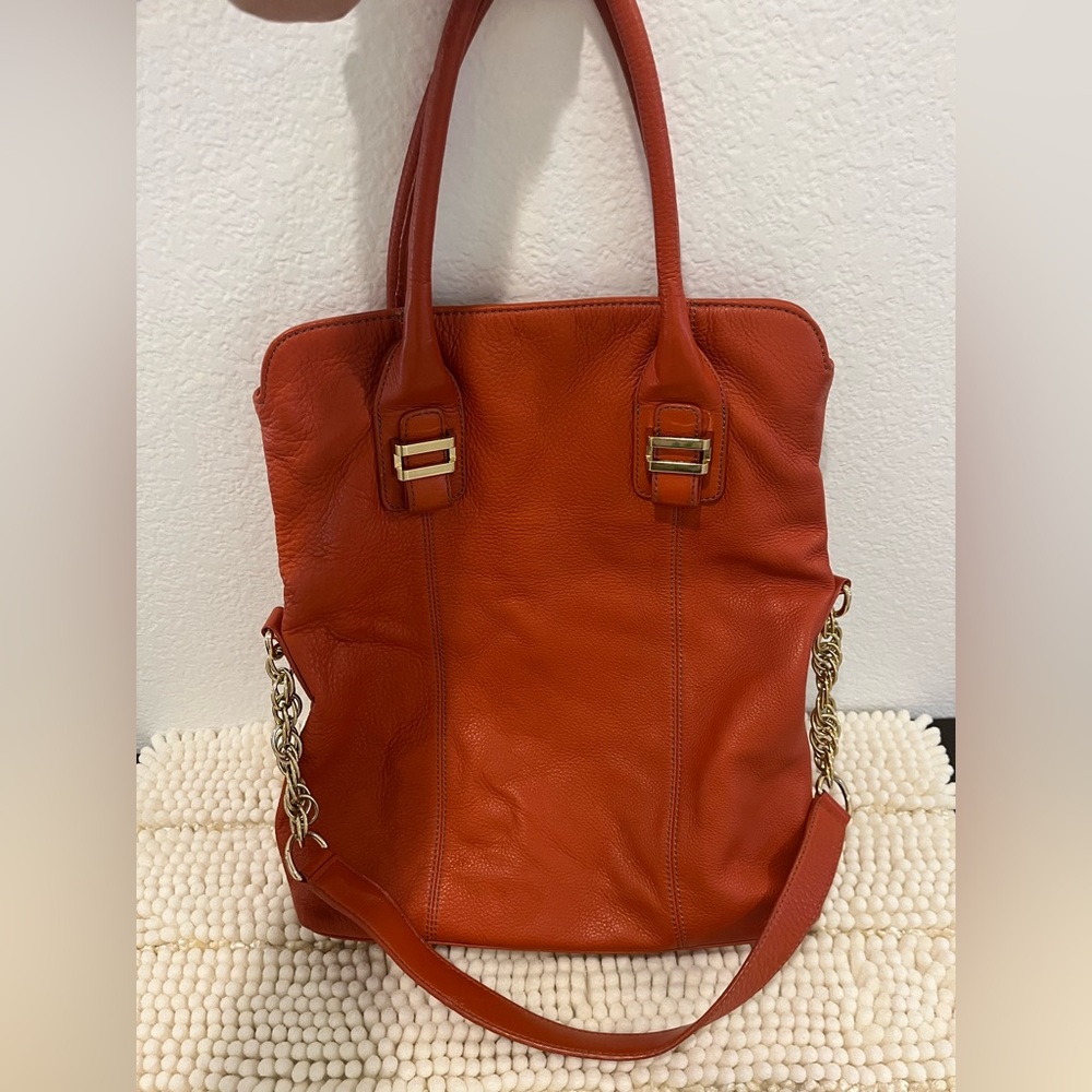 Vintage Liz Claiborne New York Orange Leather Bag